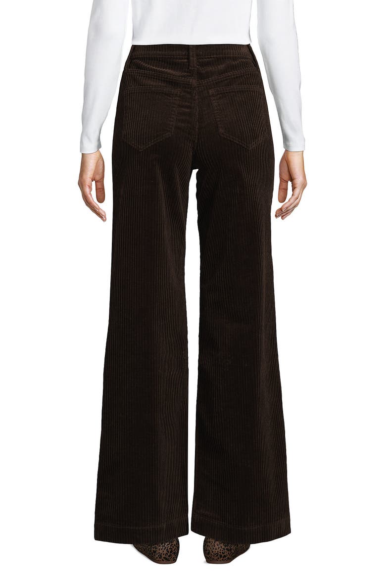 Petite High Rise Wide Leg Corduroy Pants, Alternate, color, Rich Coffee