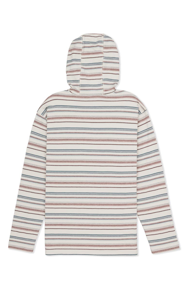 Hurley OG Stripe Hooded Poncho, Alternate, color, Bone