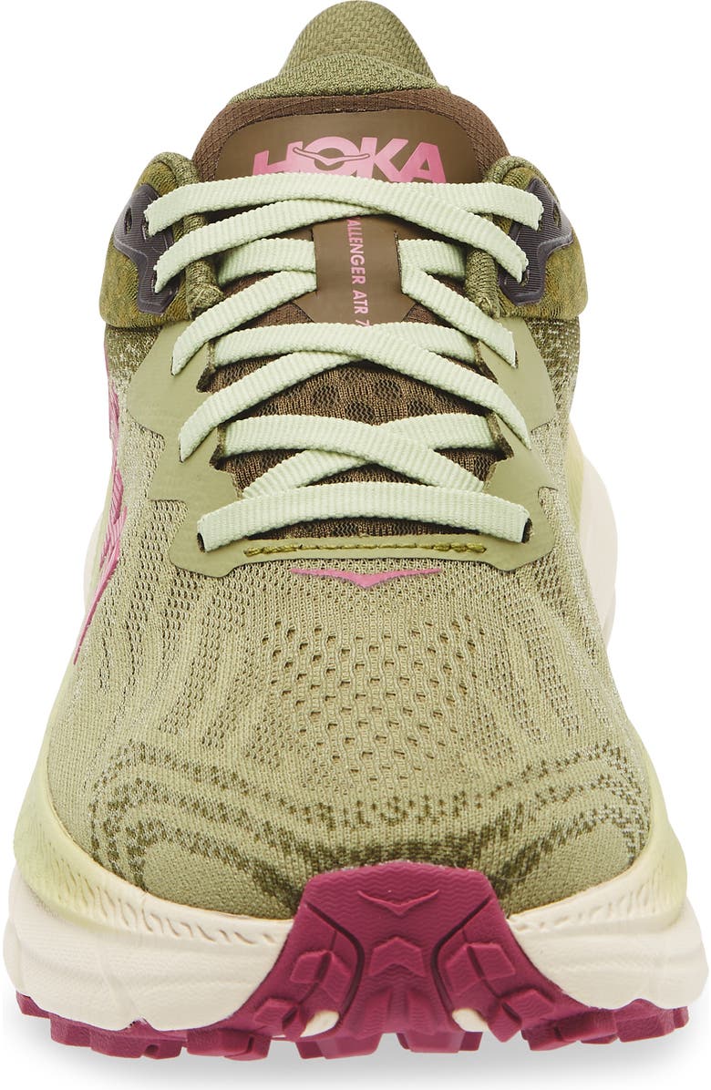 HOKA Challenger 7 Running Shoe, Alternate, color, Forest Floor / Beet Root