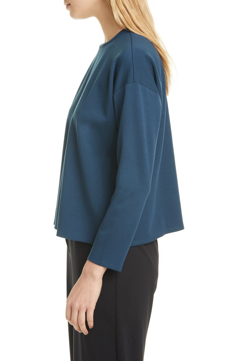 Boxy Crewneck Top, Alternate, color, STORM