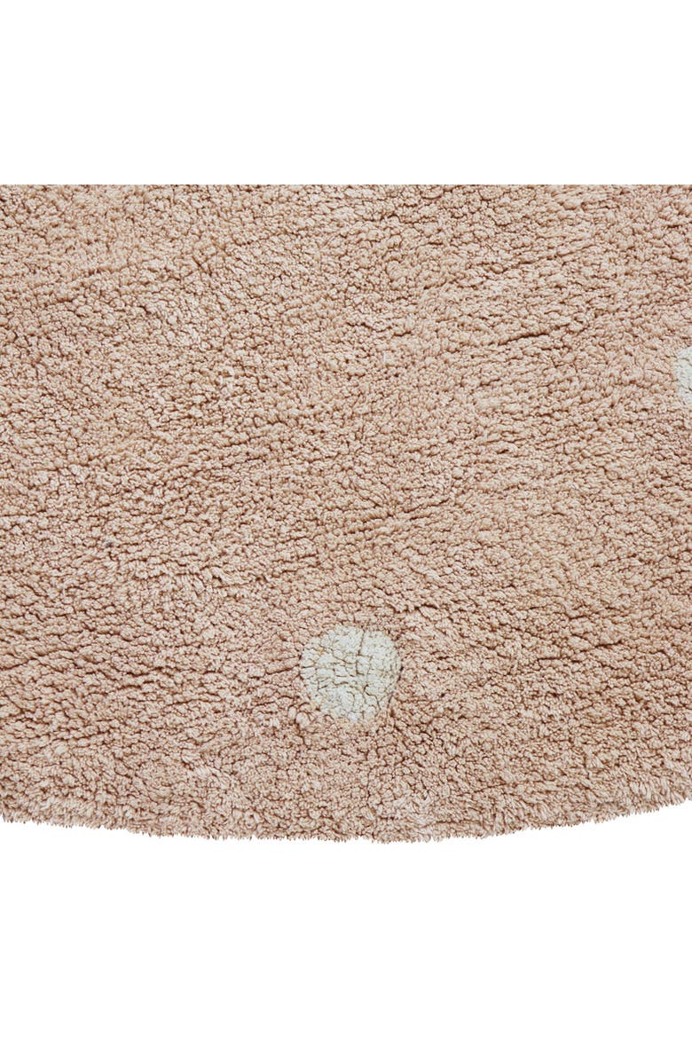 Lorena Canals Washable Rug Round Dot, Alternate, color, Rose, Natural