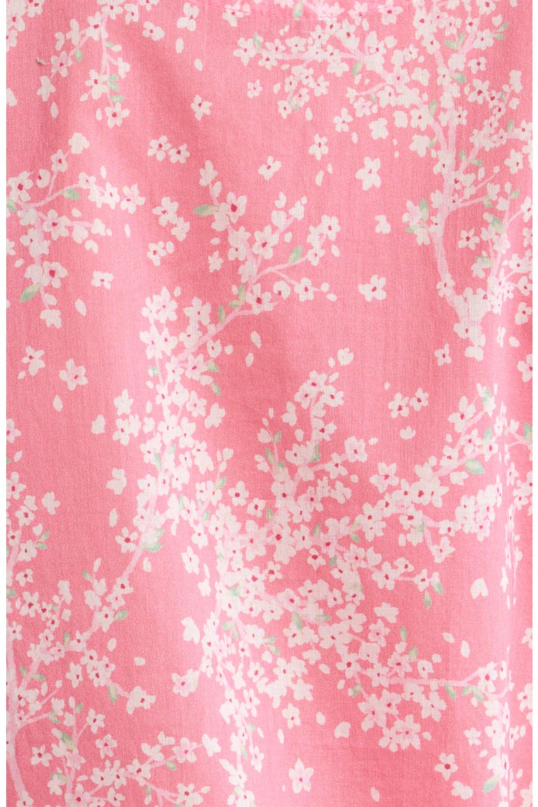 Cheri Blossom Cotton Sateen Crop Pajamas, Alternate, color, PINK LEMONADE
