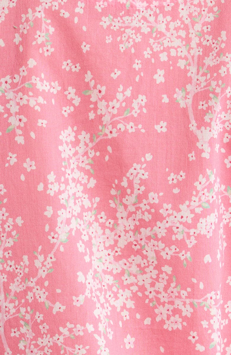 Papinelle Cheri Blossom Cotton Sateen Crop Pajamas, Alternate, color, Pink Lemonade