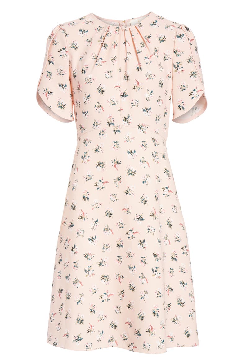 flora tulip sleeve dress, Alternate, color, CAMEO PINK