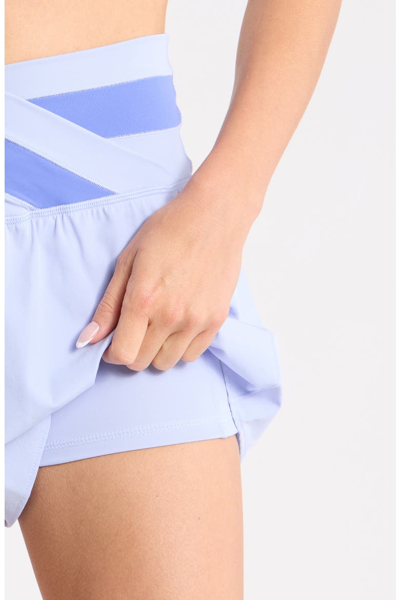 Lux Fiona Lightstreme Hybrid Crossover Waist Shorts, Alternate, color, LAVENDER HORIZON