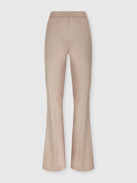 Straight Long Pants In Lamé