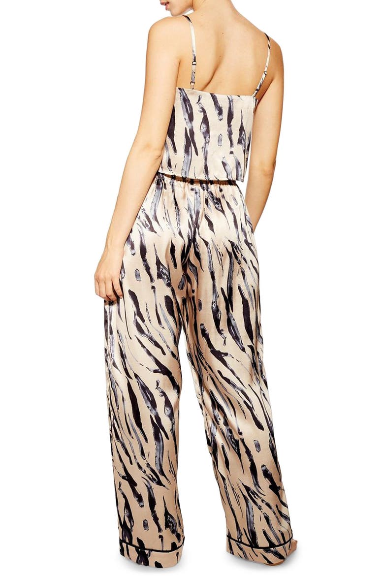 Tiger Print Pajama Pants, Alternate, color, BROWN MULTI