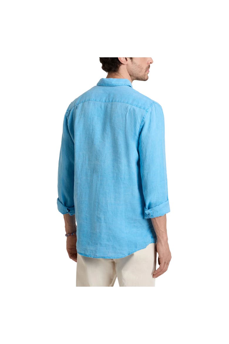 Linen Mineral Dye Shirt, Alternate, color, Larimar