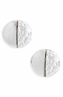 Karine Sultan Polished & Hammered Stud Earrings