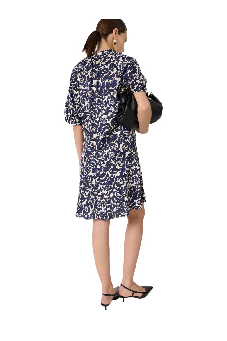 Raliah Floral Print V-Neck Dress, Alternate, color, Ink