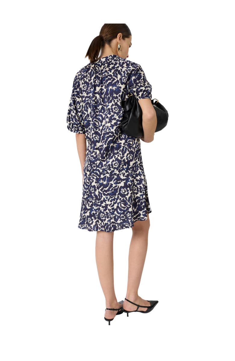 GERARD DAREL Raliah Floral Print V-Neck Dress, Alternate, color, Ink