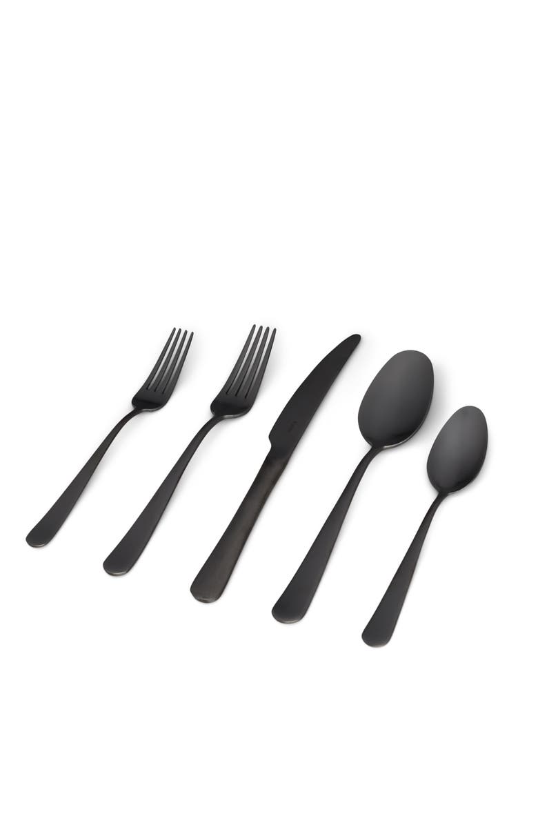 Fable Home Flatware Set, Main, color, Matte Black