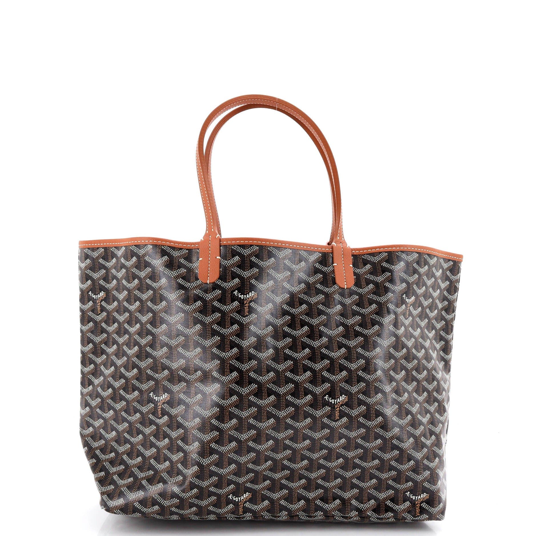 Pre-Owned Goyard Saint Louis Tote Coated Canvas PM, Main, color, Black
