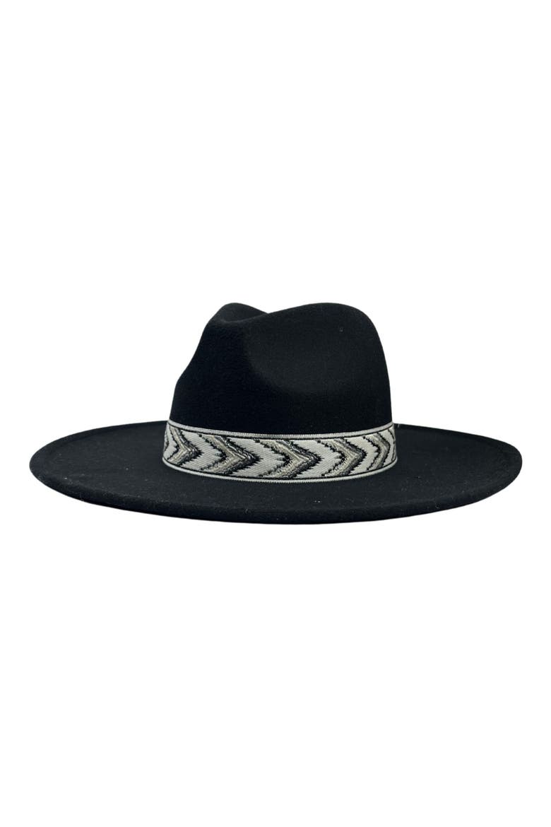 Wide Brim Felt Panama Hat, Main, color, BLACK
