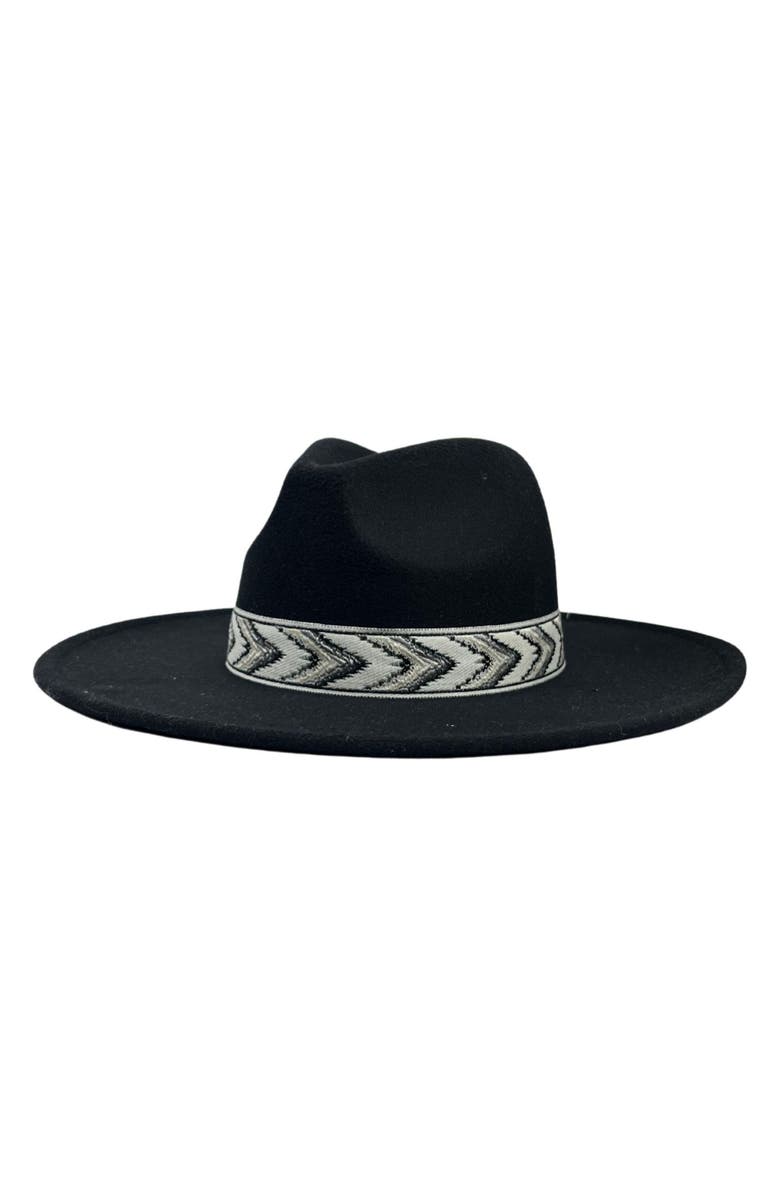 MARCUS ADLER Wide Brim Felt Panama Hat, Main, color, Black