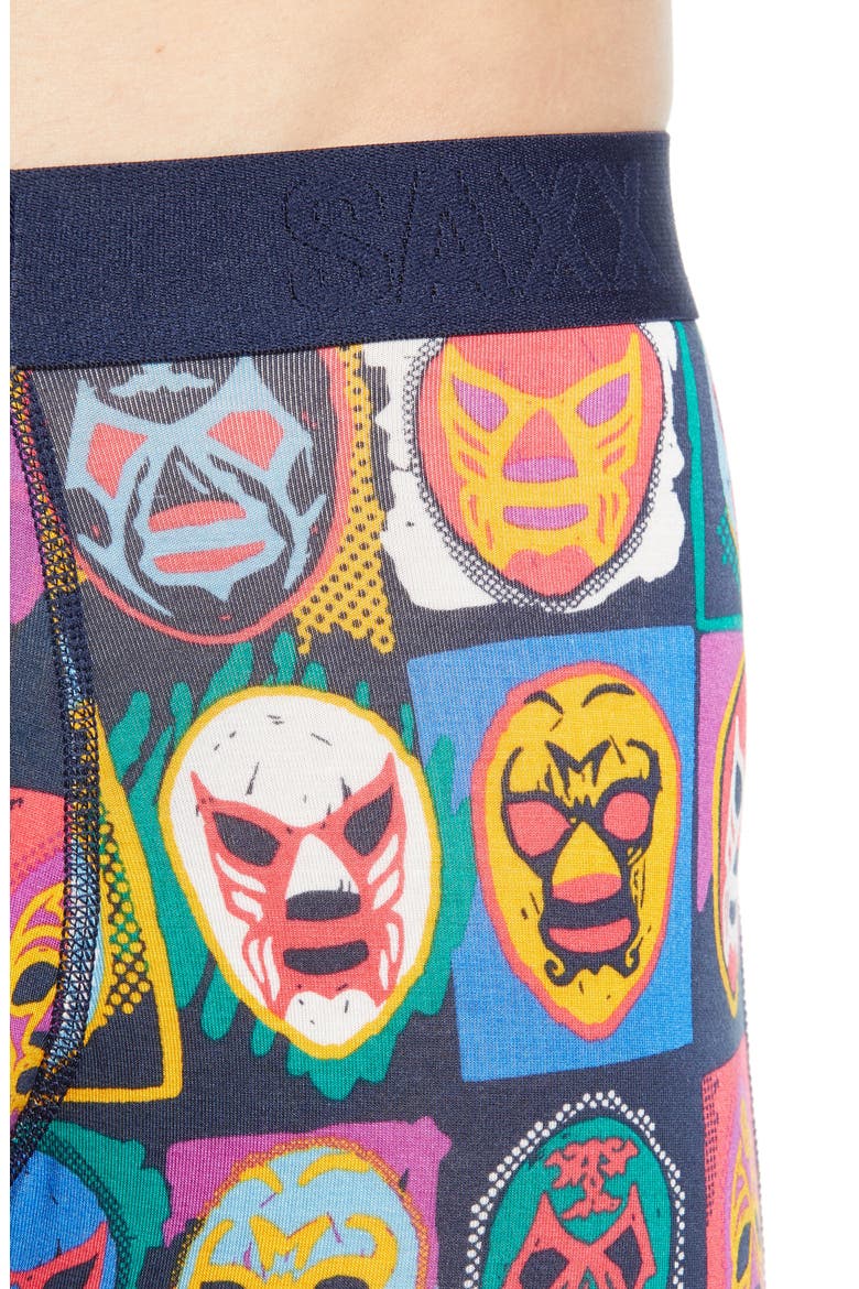 Vibe Luchadores Boxer Briefs, Alternate, color, NAVY LUCHA LIBRE