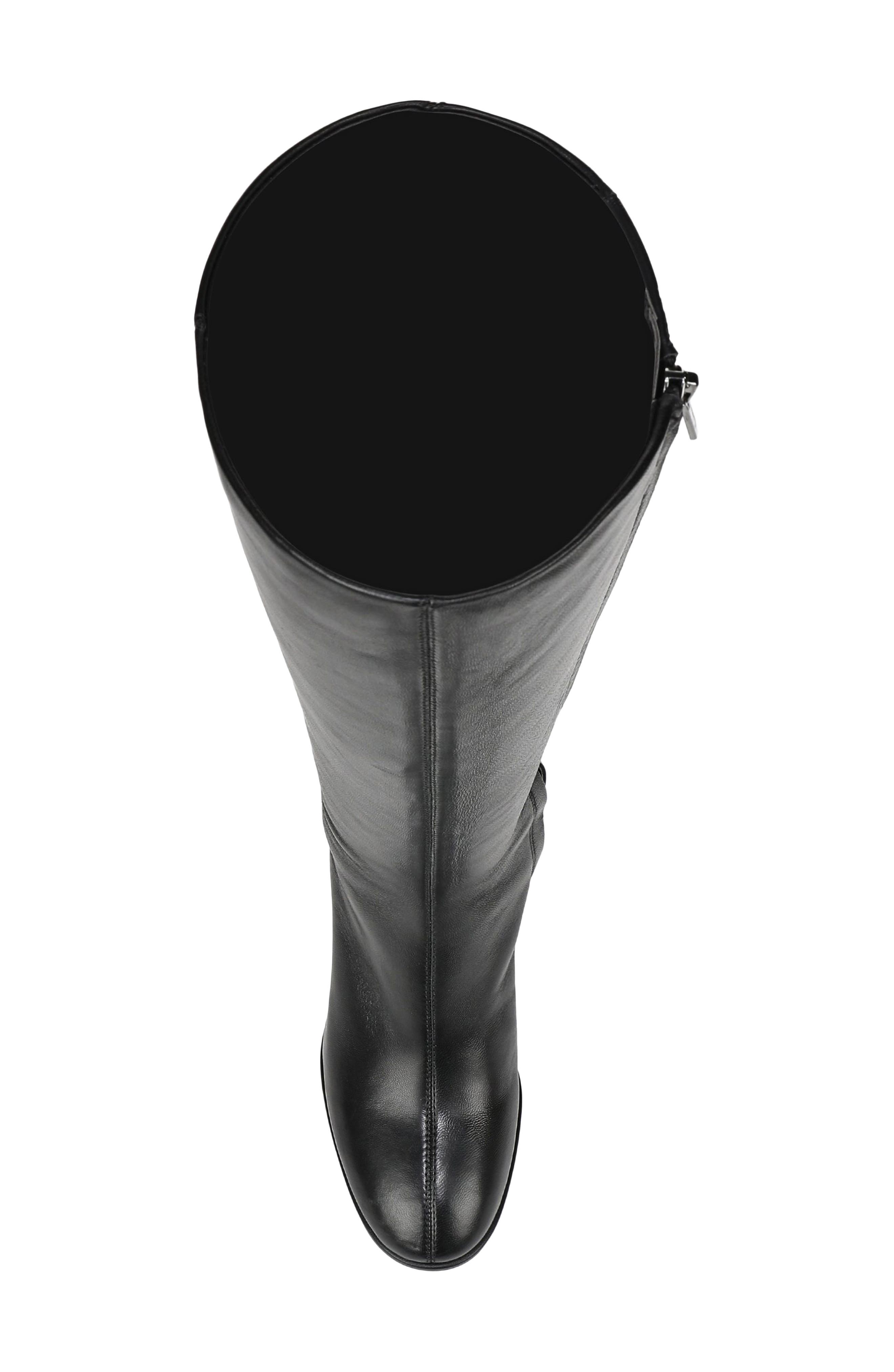 Marlowe Leather Knee High Boot, Alternate, color, BLACK LEATHER