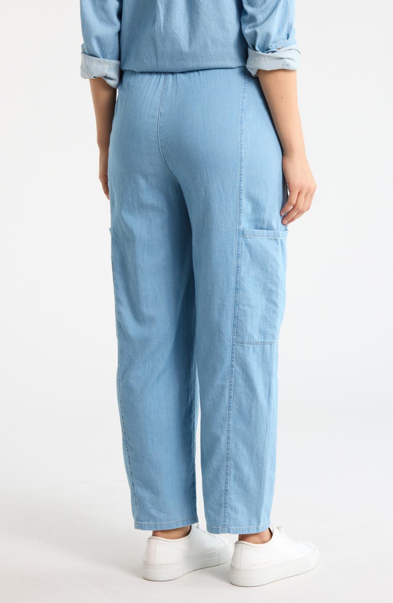 Eileen Fisher Ankle Lantern Cargo Pants, Alternate, color, Washed Indigo