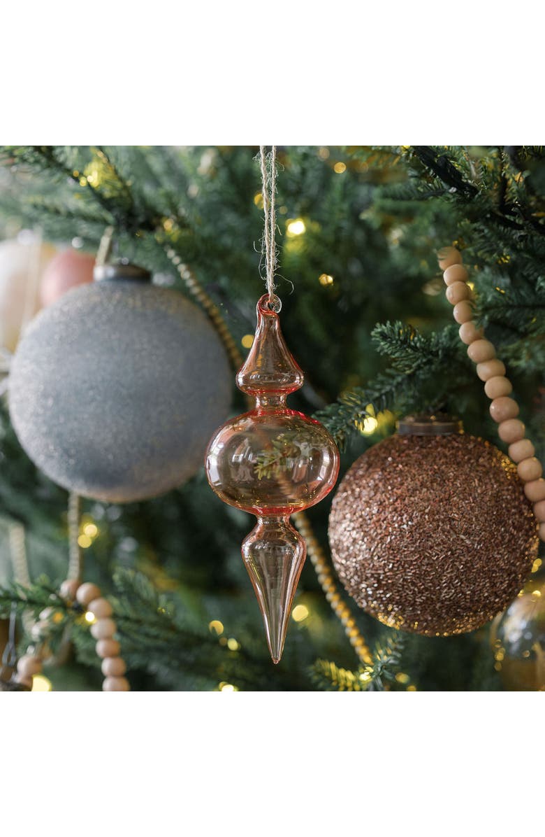 CG Hunter 4 inch Beaded Antique Bronze Glass Ornament, Alternate, color, 