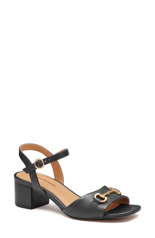 Johnston & Murphy Collection Edith Ankle Strap Sandal In Black