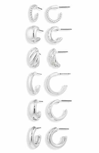 Set of 6 Huggie Hoop Earrings