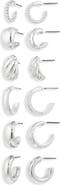 NORDSTROM RACK Set of 6 Huggie Hoop Earrings