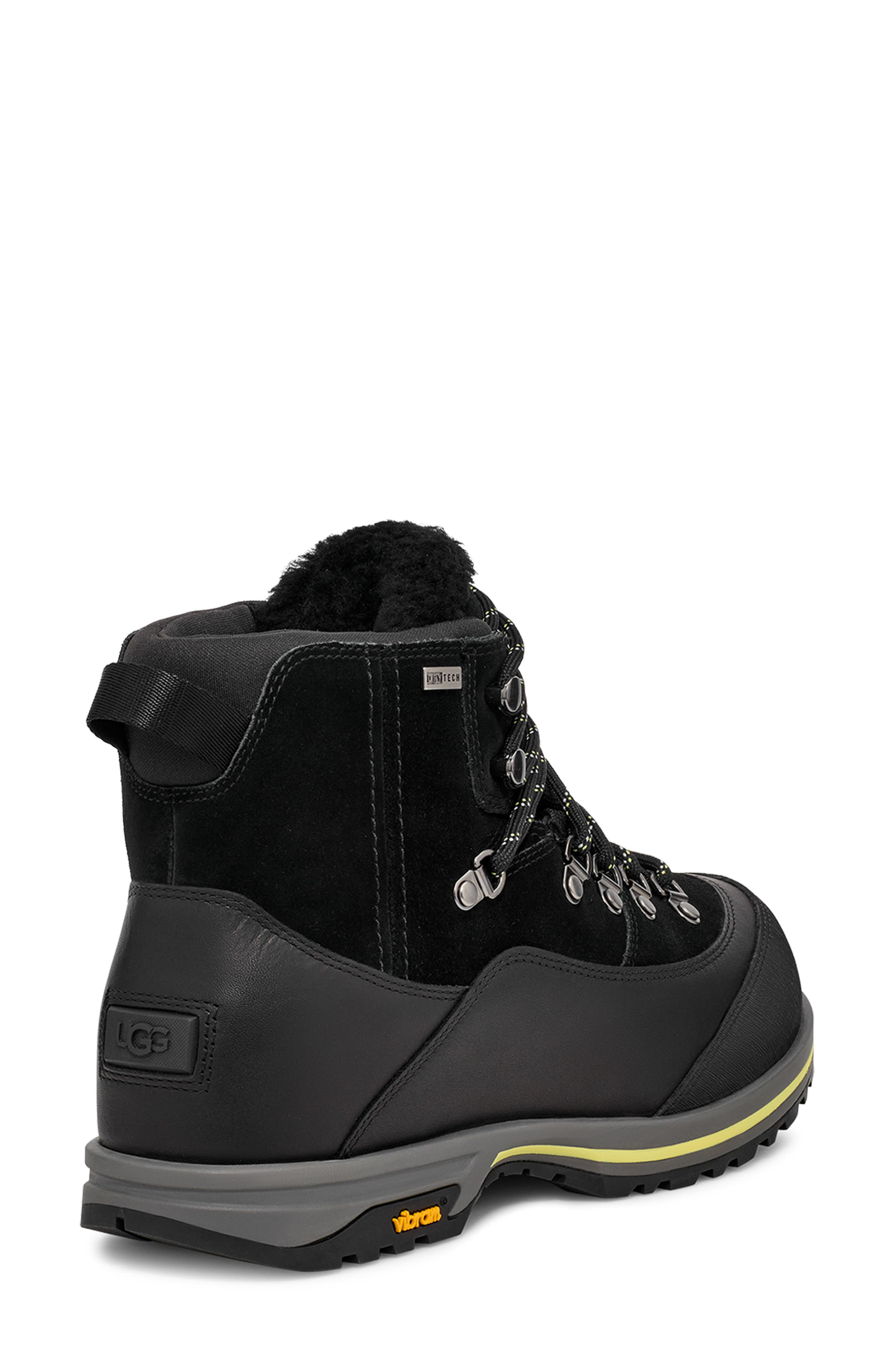 UGG<sup>®</sup> Brecken Waterproof Lace-Up Boot, Alternate, color, Black