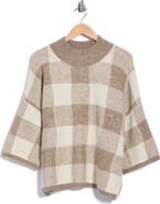 Bobeau Boxy Mock Neck Sweater