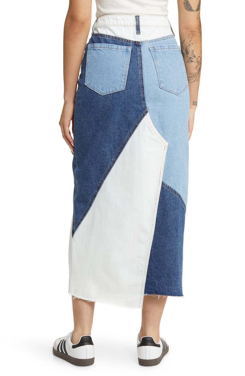 PTCL Patchwork Denim Skirt, Alternate, color, 