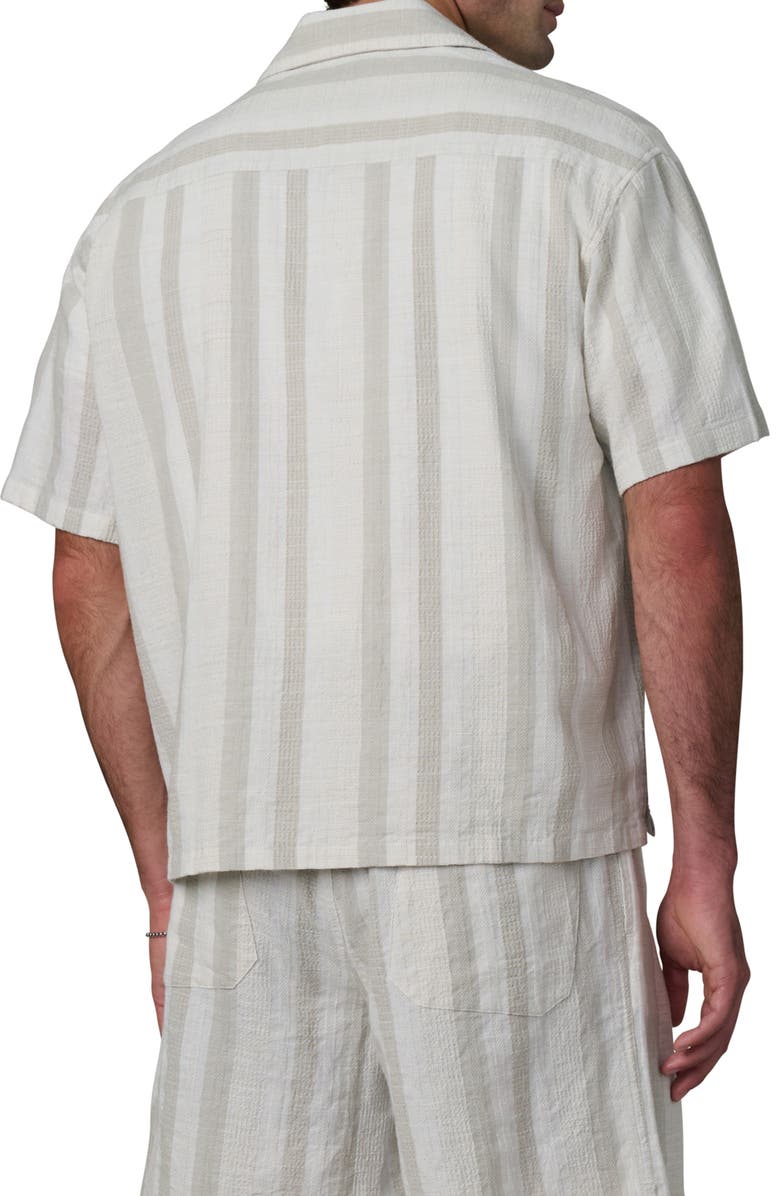 Joe's Dobby Stripe Camp Shirt, Alternate, color, Grey Stripe