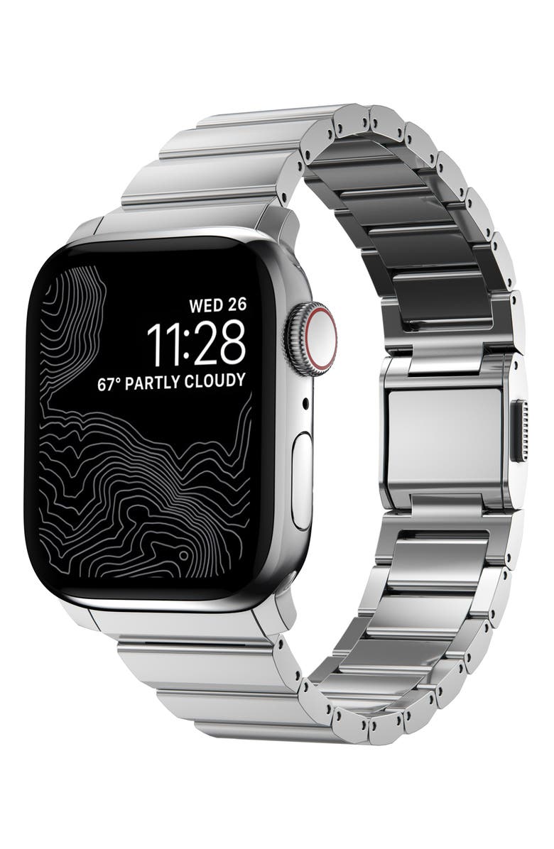 Nomad Stainless Steel 41mm Apple Watch<sup>®</sup> Watchband, Main, color,
