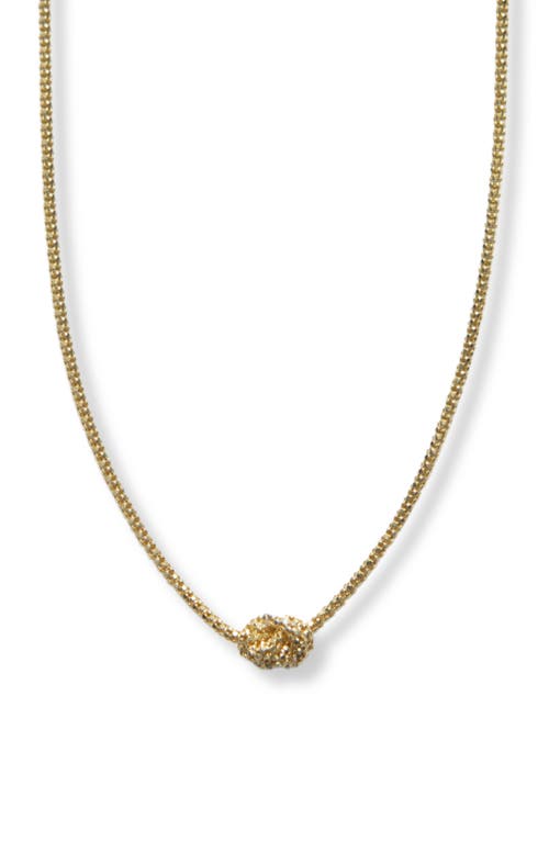 Argento Vivo Sterling Silver Knot Necklace In Gold