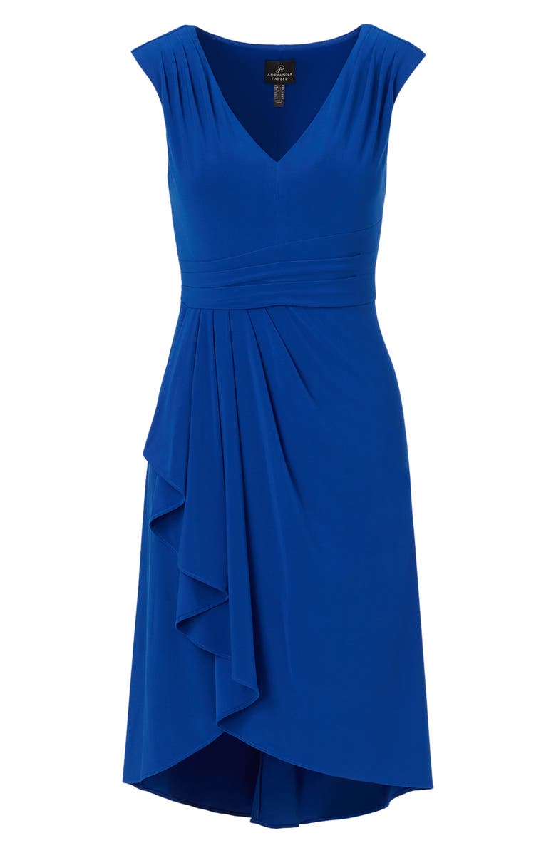 Adrianna Papell Draped Matte Jersey Dress, Alternate, color, 