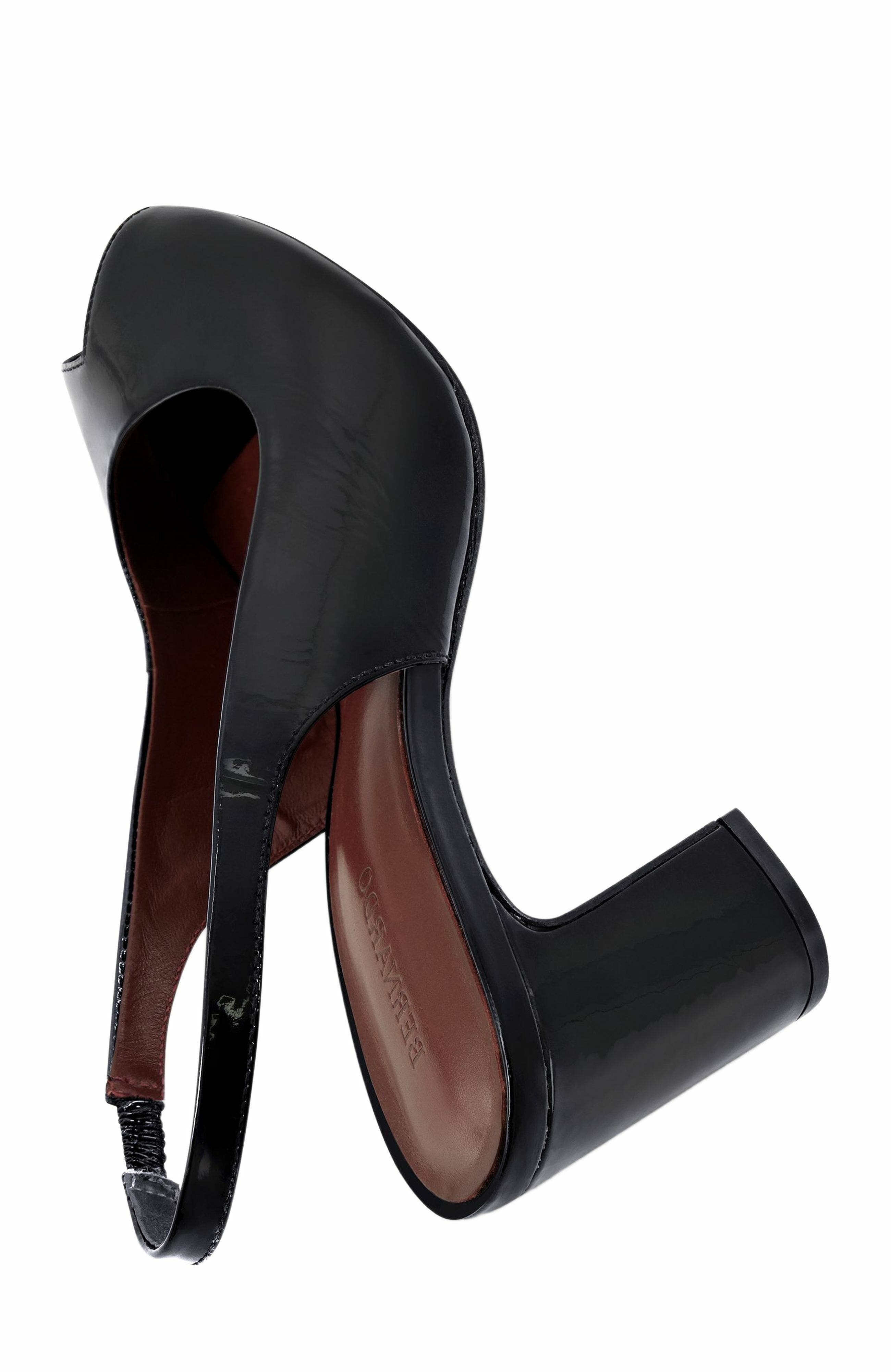 Bernardo Footwear Adell Peep Toe Slingback, Alternate, color, Black