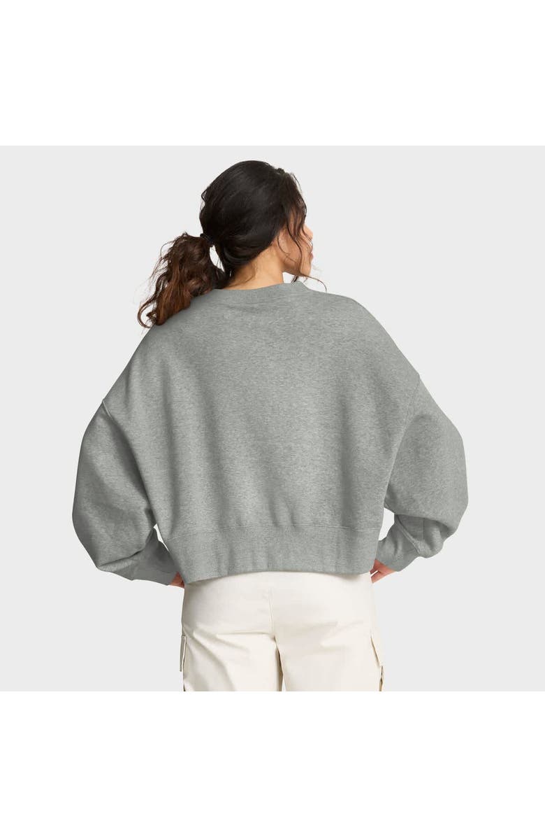 Nike Women's Nike Heather Gray Ohio State Buckeyes Oversized Phoenix Arch Pullover Sweatshirt, Alternate, color, Heather Gray