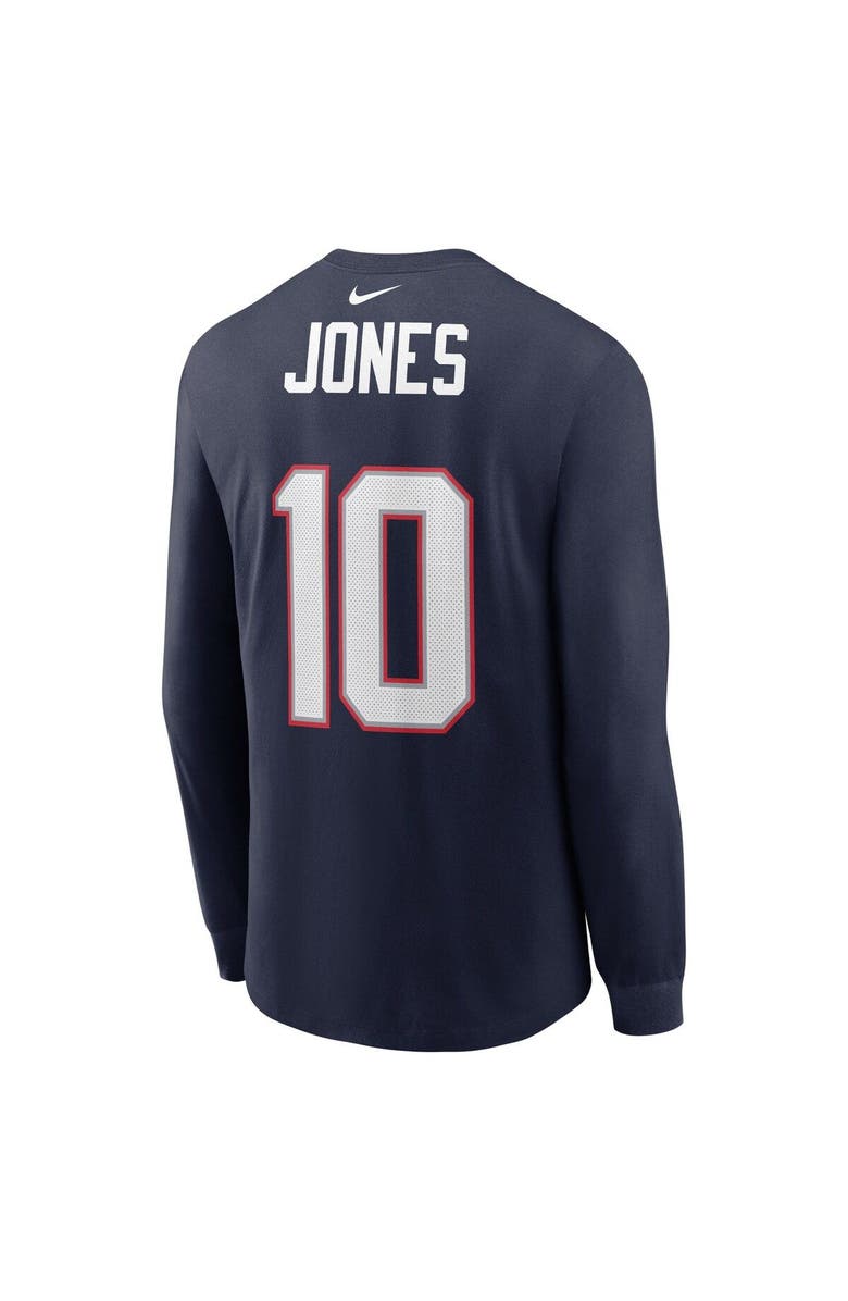 Nike Men's Nike Mac Jones Navy New England Patriots Player Name & Number Long Sleeve T-Shirt, Alternate, color,