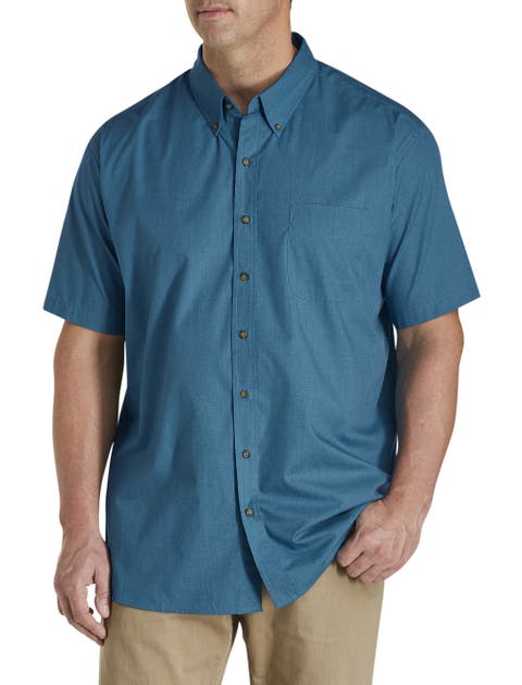 Big & Tall Easy-Care Solid Sport Shirt
