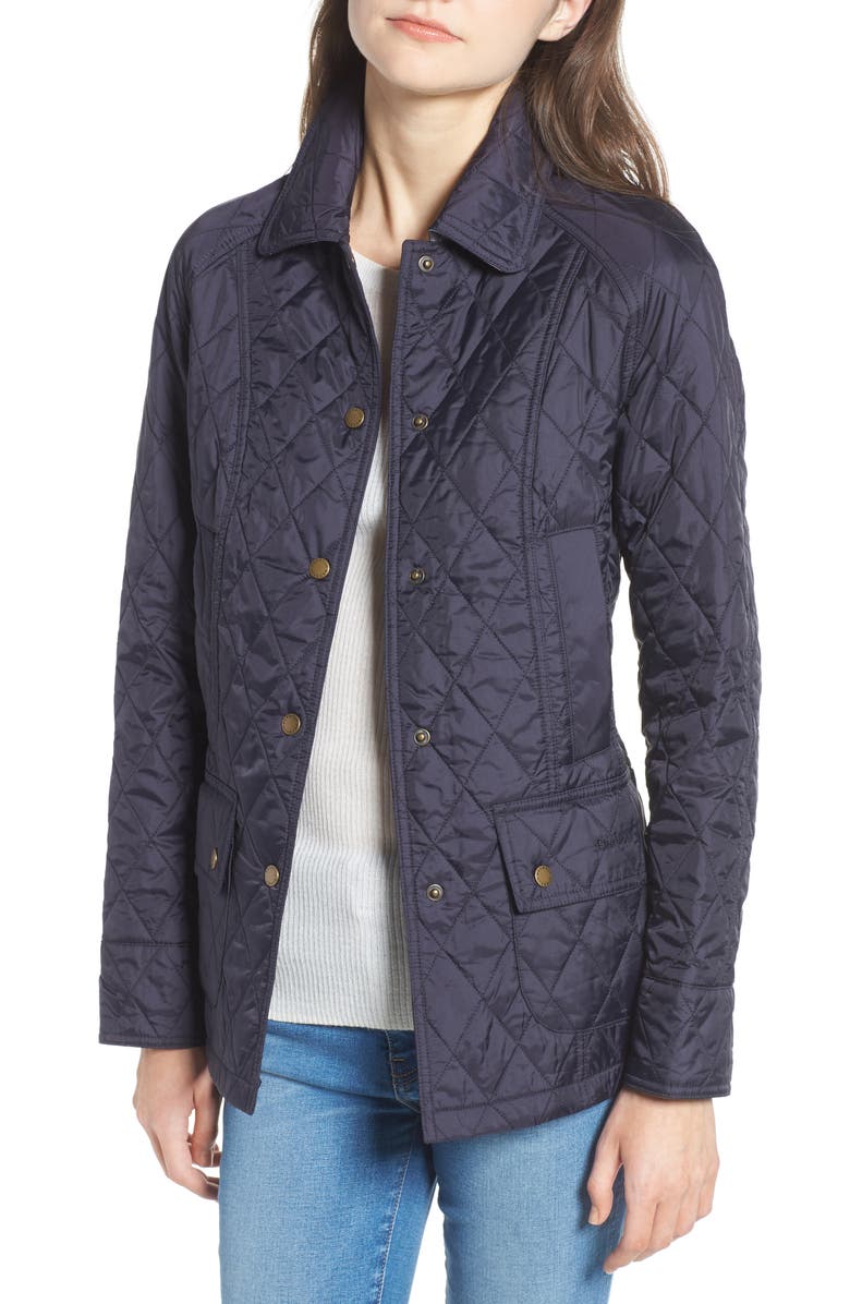 Barbour Beadnell Summer Quilted Jacket, Main, color, Navy