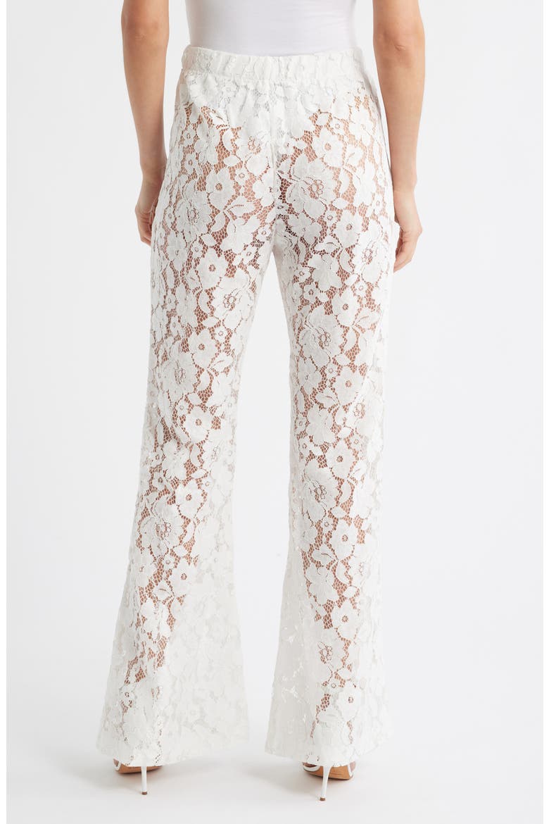 Jen Lace Flare Pants, Alternate, color, WHITE