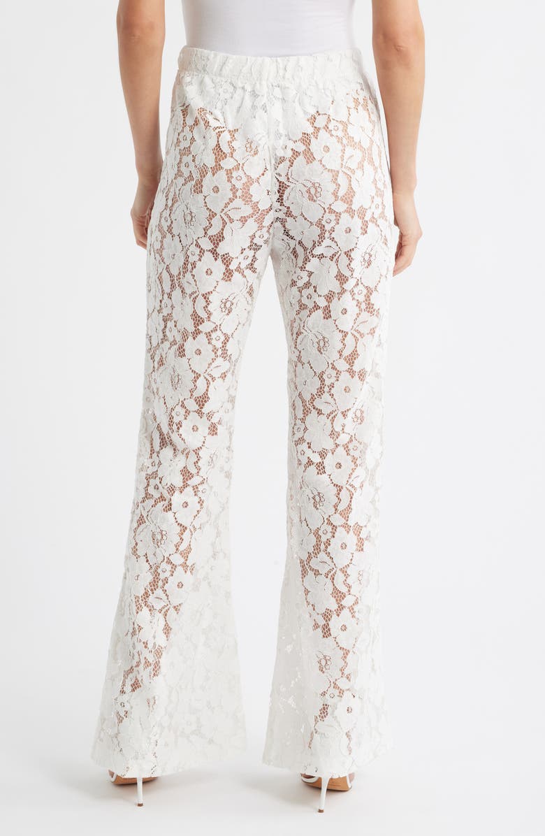HIGH HEEL JUNGLE Jen Lace Flare Pants, Alternate, color, White