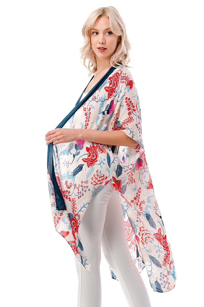 Floral Duster, Alternate, color, BLUE