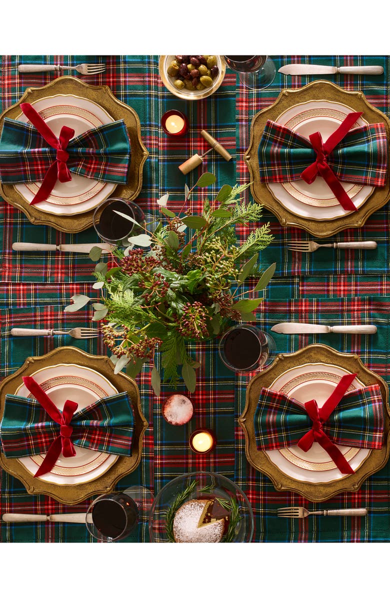 Petite Plume Kensingtone Tartan Plaid Tablecloth, Alternate, color,