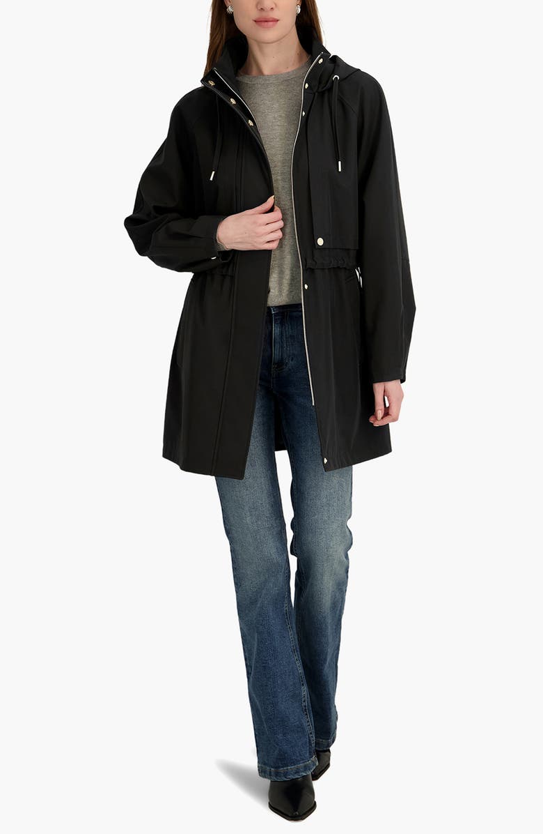 Tahari Diana Hooded Softshell Jacket, Alternate, color, Black