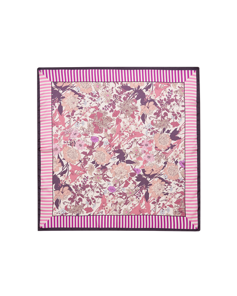 Deco Blooms Candy Stripe Square Scarf