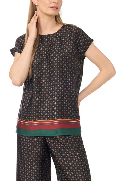 Border Print Shell