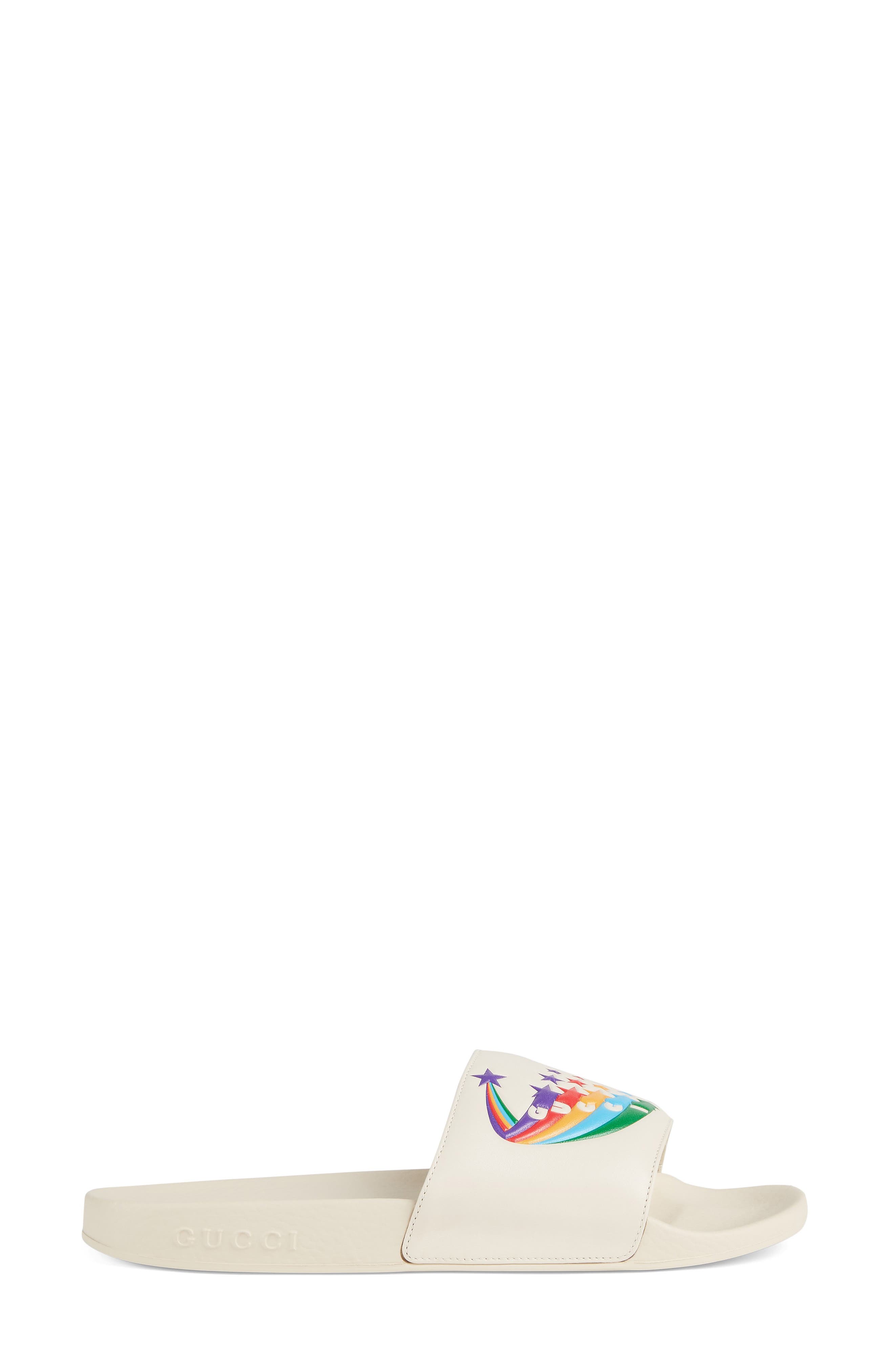 Gucci Pursuit Logo Slide Sandal, Alternate, color, 