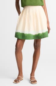 Vince Dip Dye Pleated Skirt