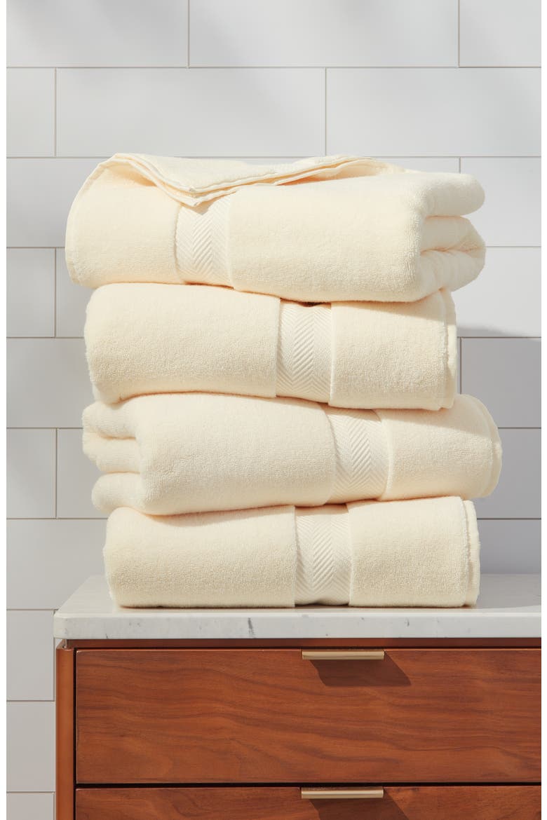 Organic Hydrocotton Set of 4 Bath Towels $140 Value, Alternate, color, YELLOW PALE