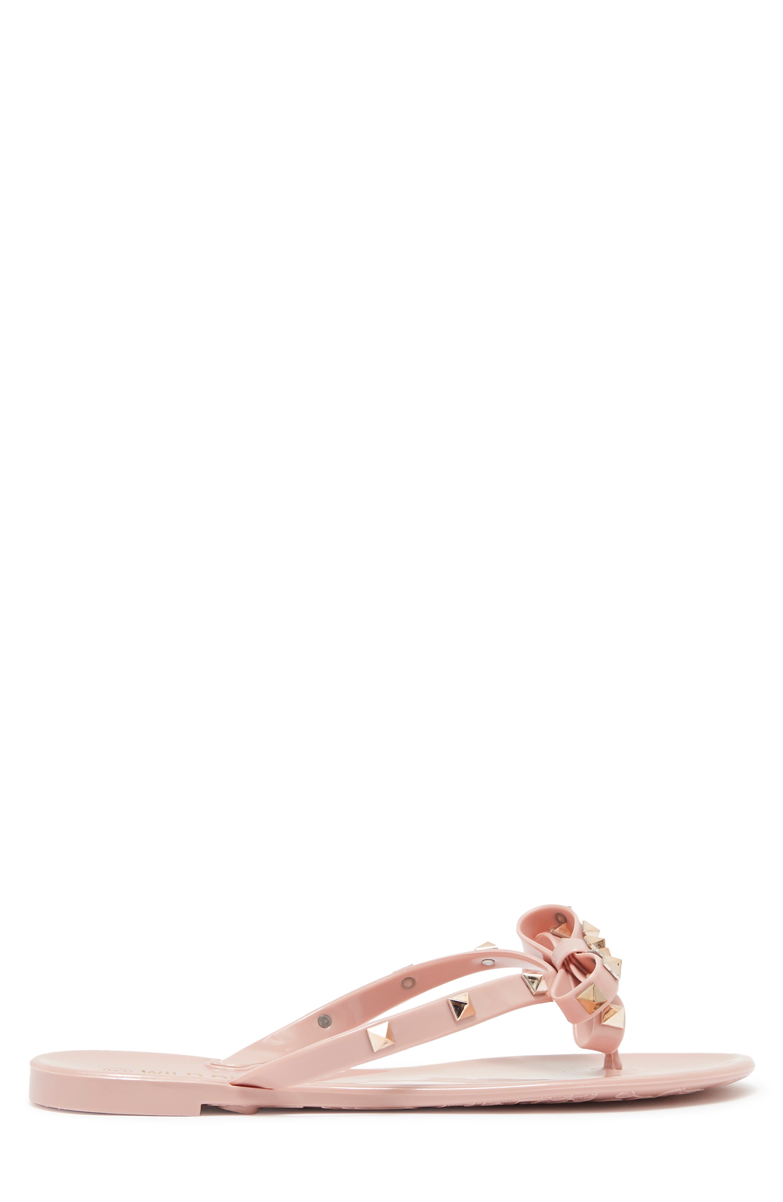 Studded Jelly Sandal, Alternate, color, WILD ROSE