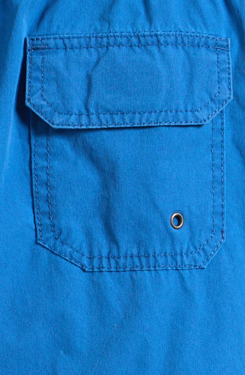 Vintage Summer Kids' Volley Swim Trunks, Alternate, color, Bright Blue